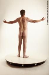 Nude Man White Standing poses - ALL Average Short Brown Standing poses - simple Realistic